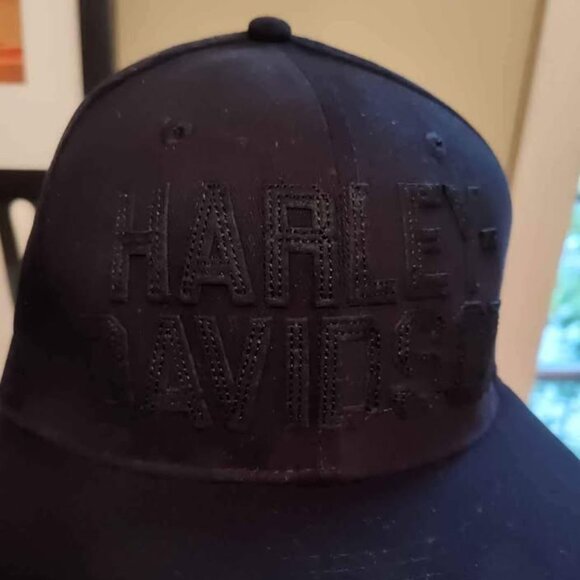 Authentic Harley Davidson Hat Cap Black Sz M - Picture 1 of 6